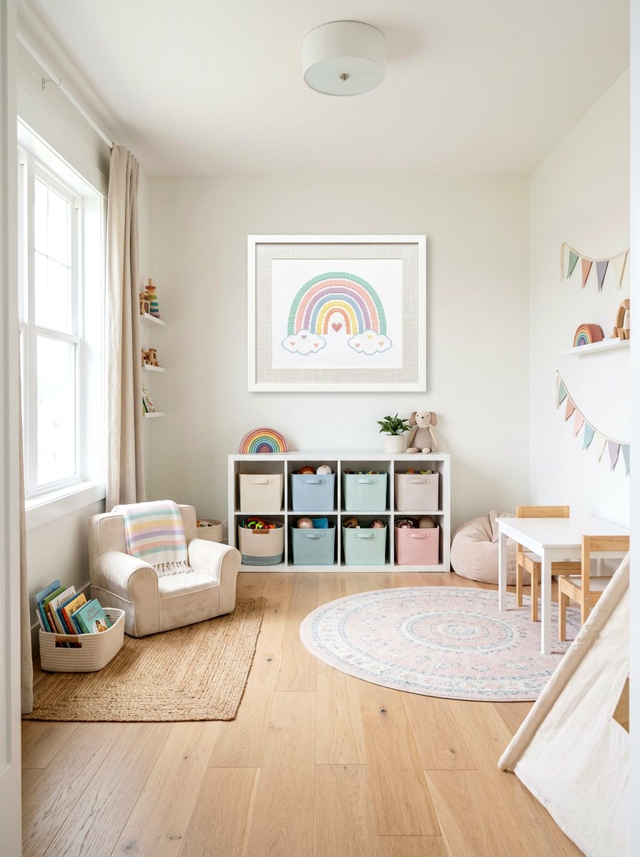 Pastel Rainbow Cross Stitch - 25 Spring Cross Stitch Pattern Ideas