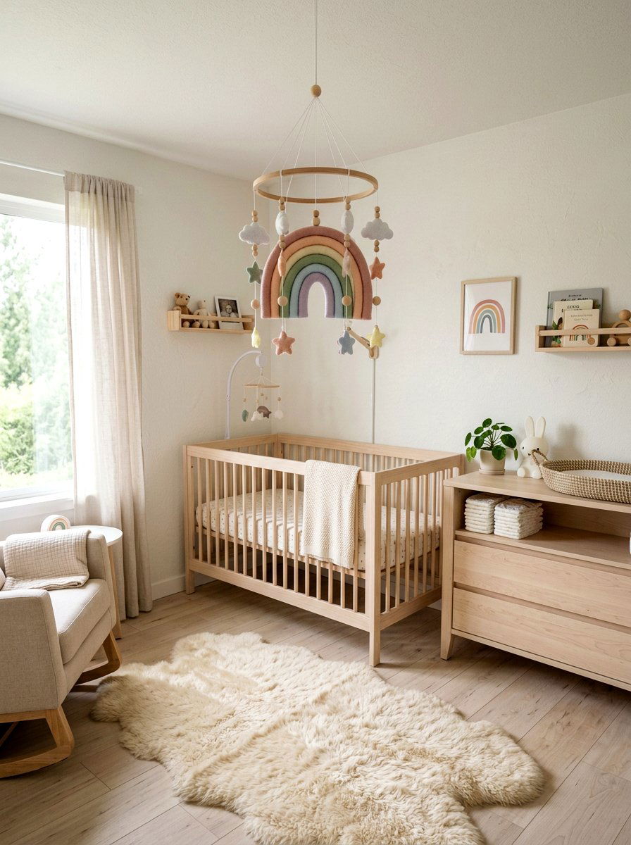 Pastel Rainbow Mobile - 25 Spring Mobile Ideas for Nursery