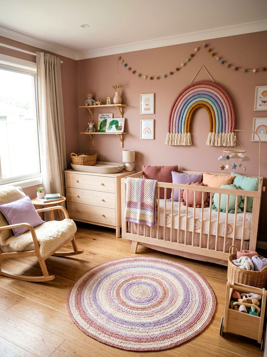 Pastel Rainbow Nursery - 25 Spring Nursery Decor Ideas
