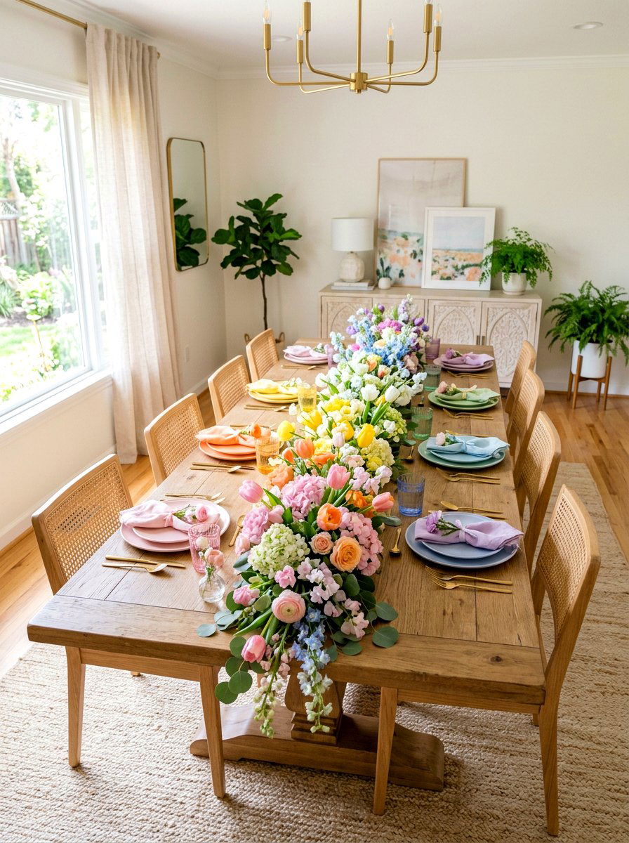 Pastel Rainbow Palette - 25 Spring Dinner Party Decor Ideas