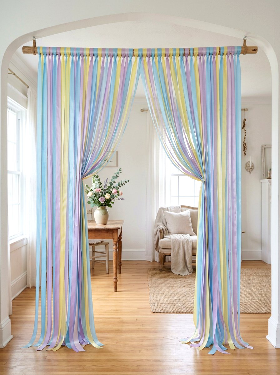 Pastel Ribbon Curtain - 25 Spring Photo Booth Ideas