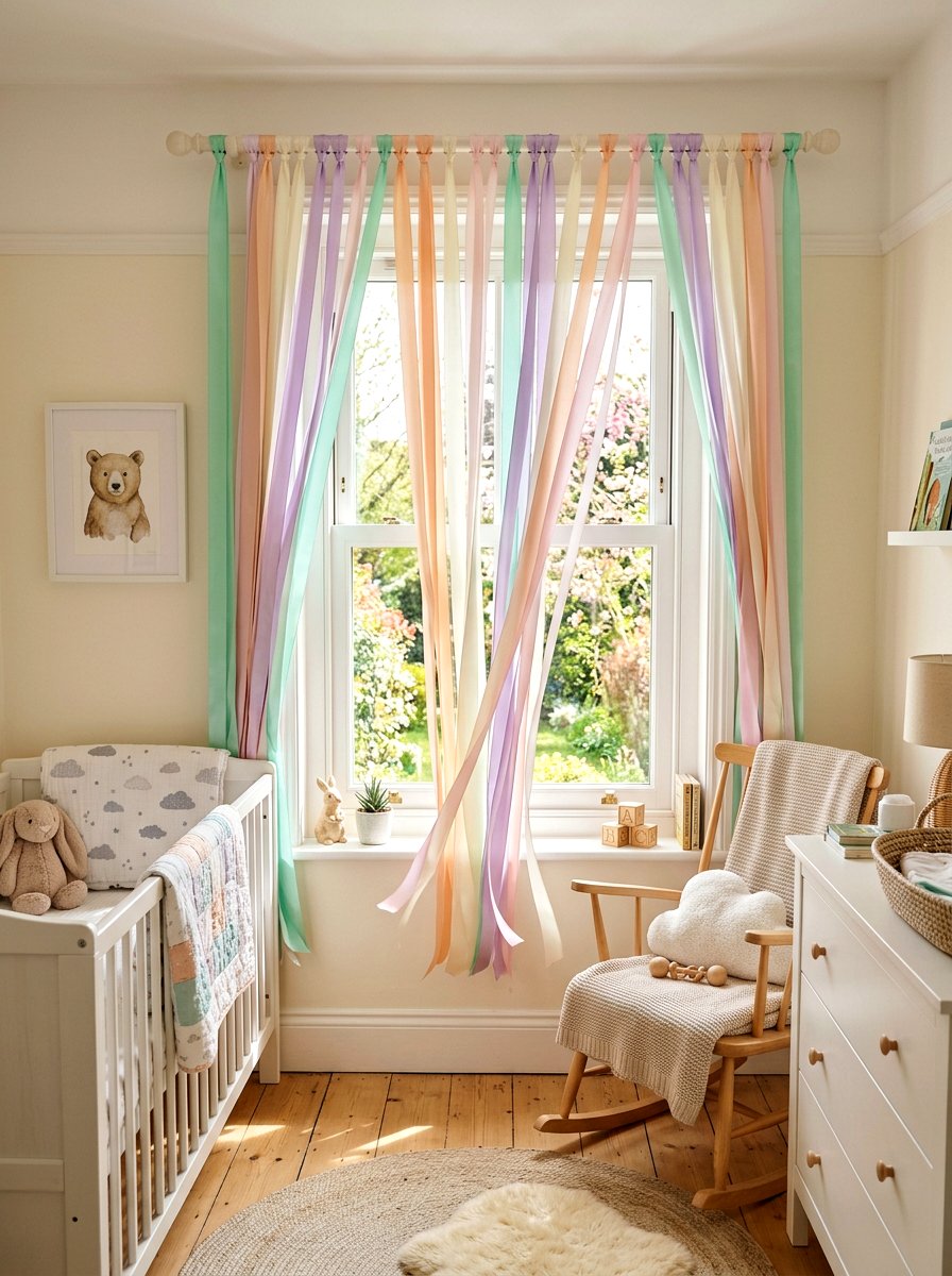 Pastel Ribbon Window Decor - 25 Spring Window Frame Decor Ideas