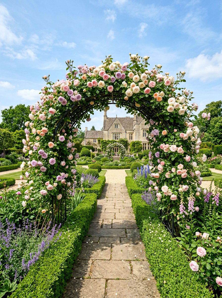 Pastel Rose Arch - 25 Spring Wedding Arch Ideas