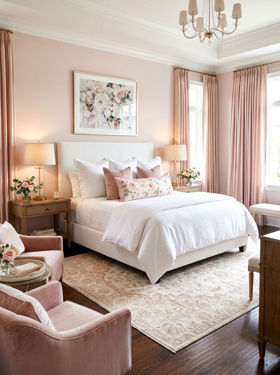 Pastel Rose Lumbar Pillow - 25 Spring Floral Pillow Ideas