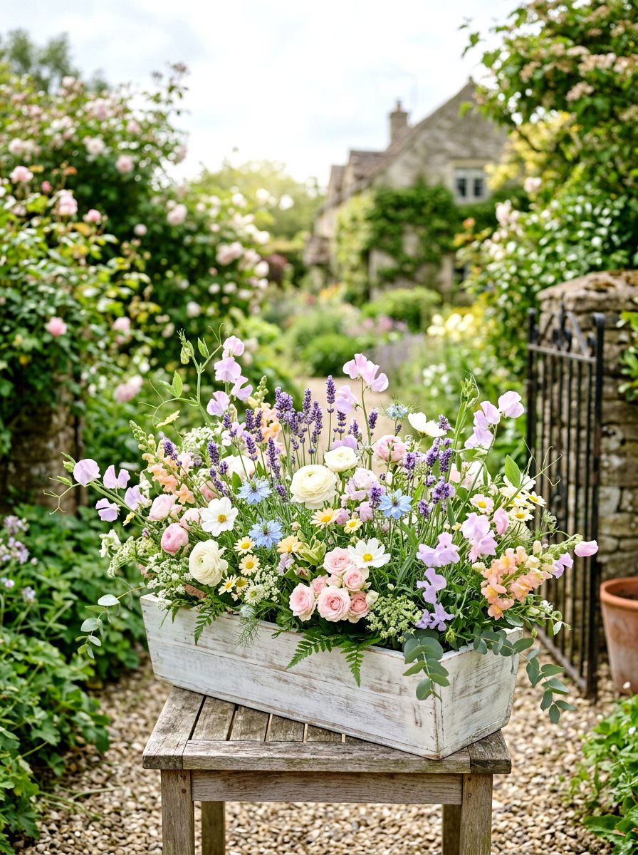 Pastel Spring Flower Mix - 25 Spring Curbside Planter Ideas