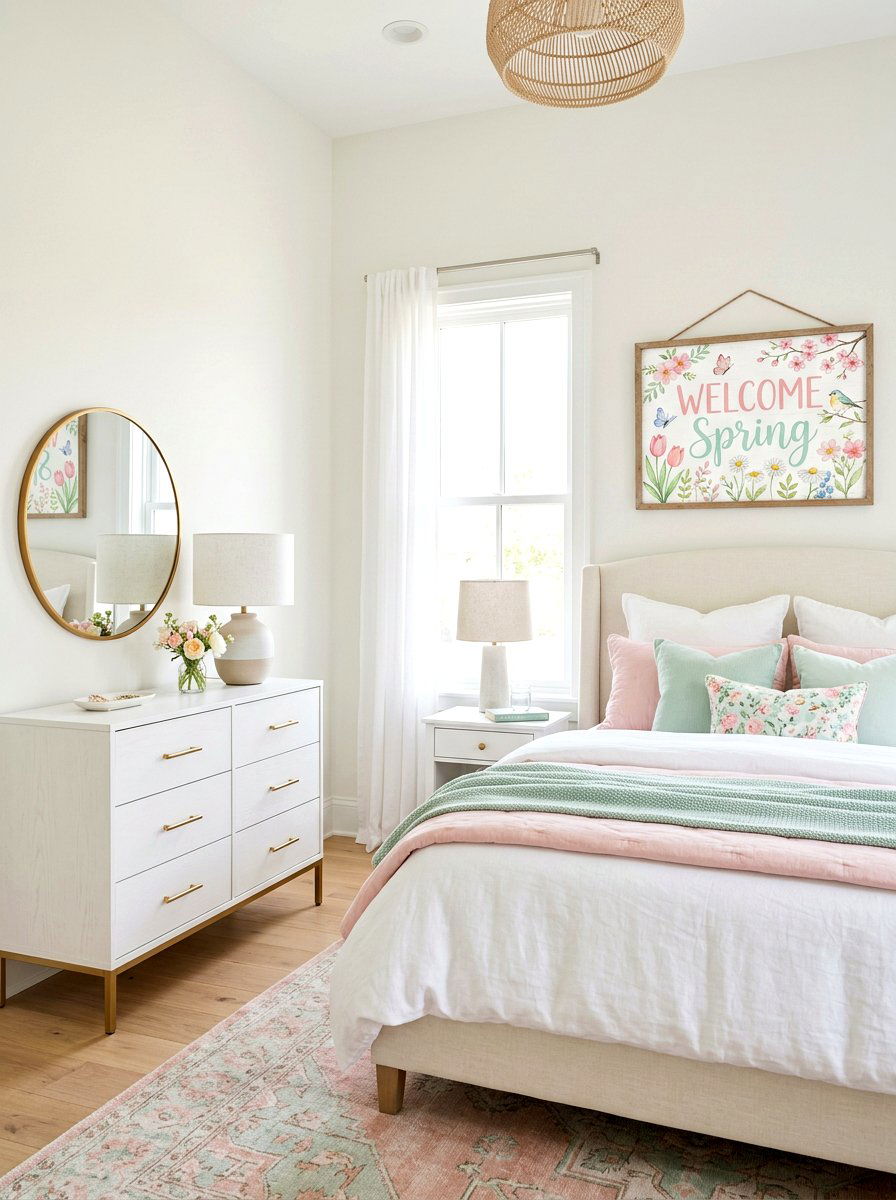 Pastel Spring Sign - 25 Spring Sign Decor Ideas