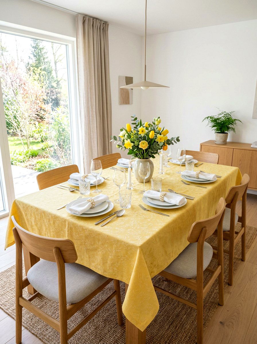 Pastel Table Linen - 25 Spring Tea Party Table Ideas