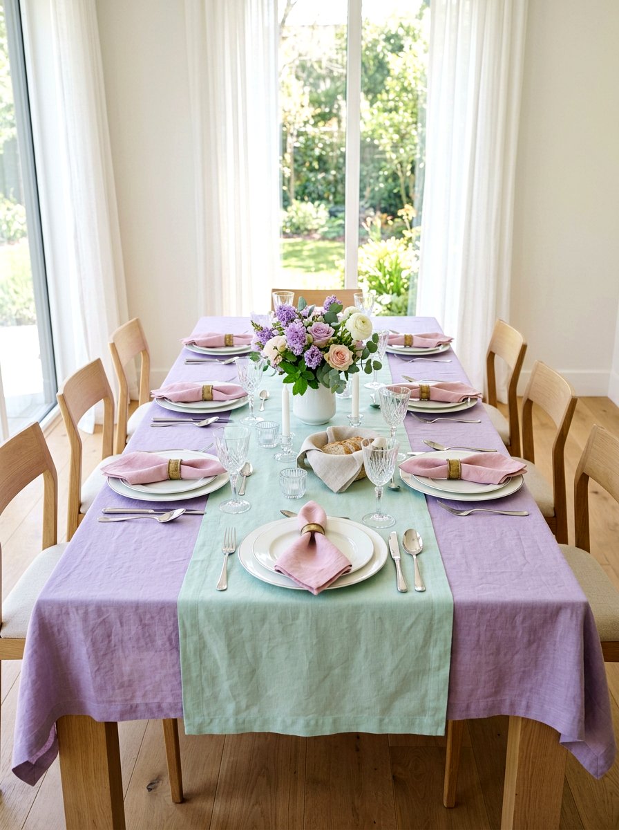 Pastel Table Linens - 25 Spring Sunday Brunch Ideas