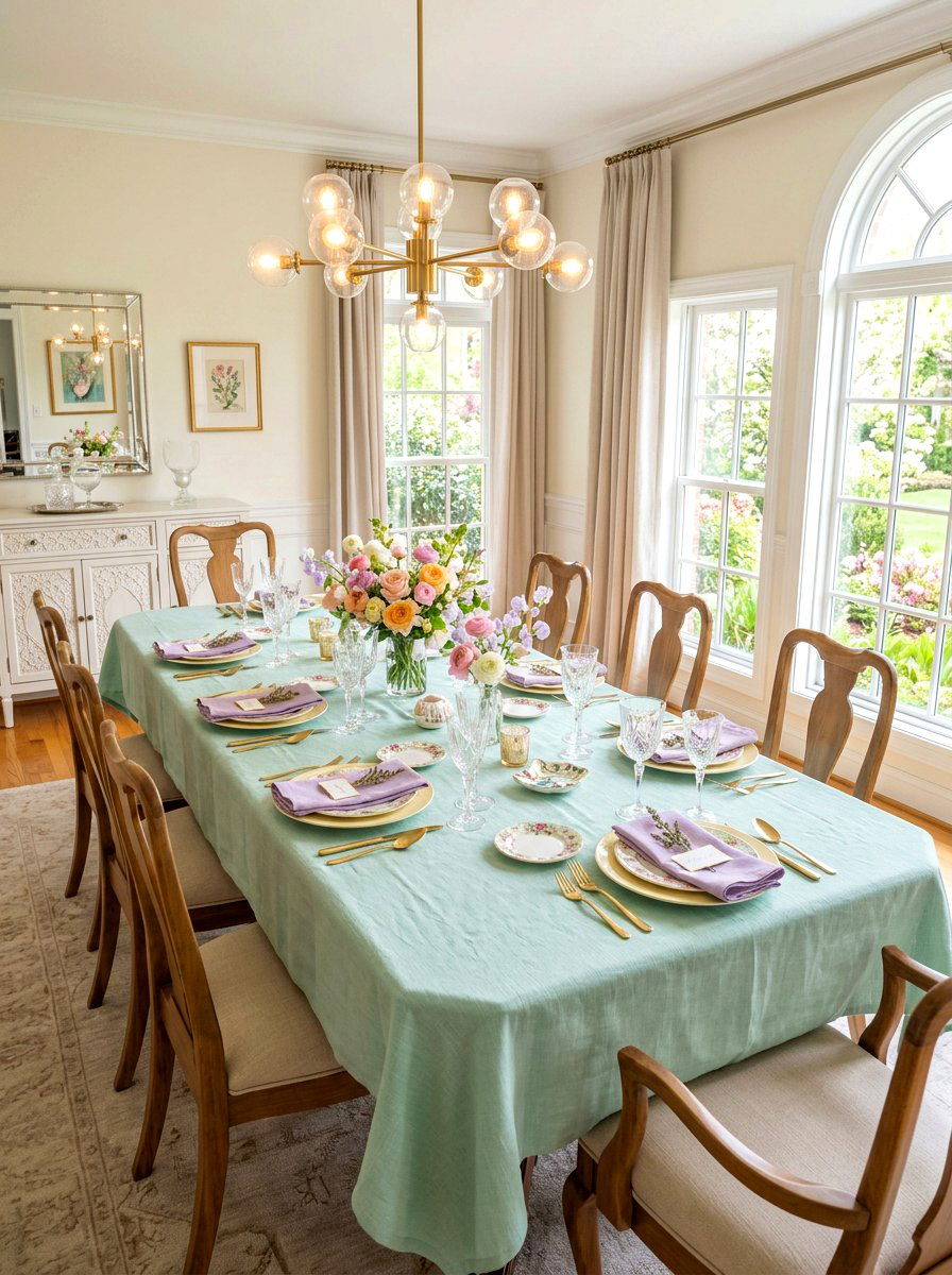 Pastel Table Setting - 25 Spring Brunch Party Ideas