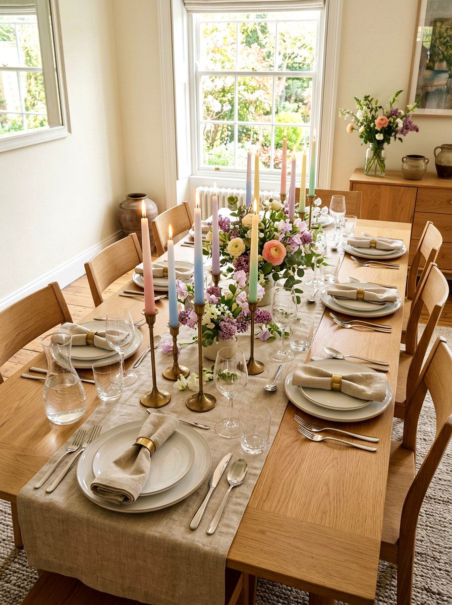 Pastel Taper Candles - 25 Spring DIY Craft Ideas