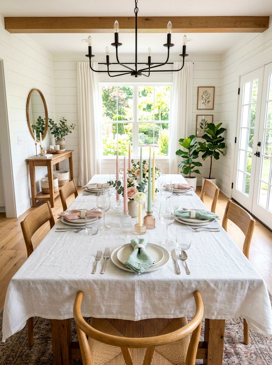 Pastel Taper Candles - 25 Spring Candle Arrangement Ideas