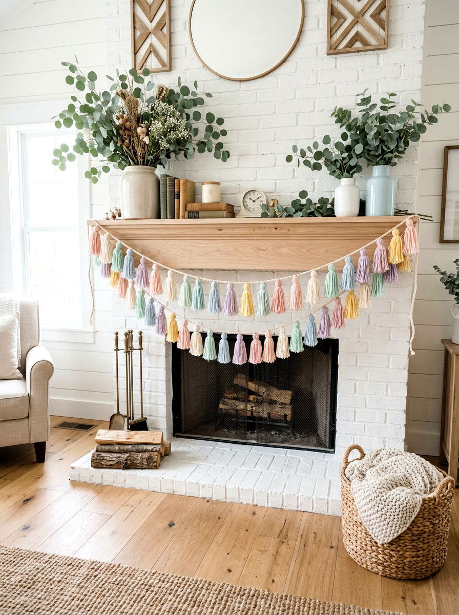 Pastel Tassel Garland - 25 Spring Tassel Decor Ideas