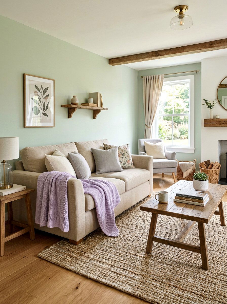 Pastel Throw Blanket - 25 Spring Country Decor Ideas