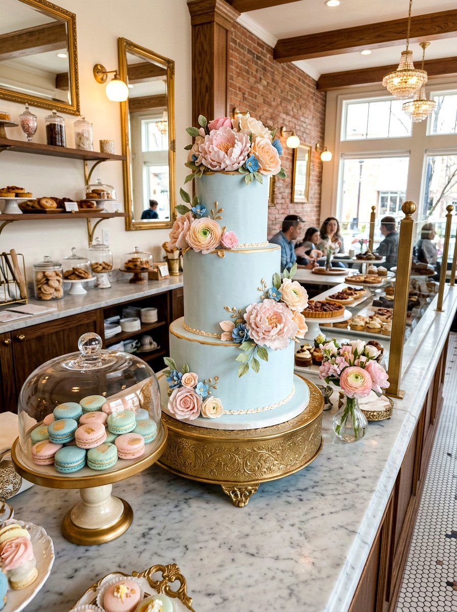 Pastel Tiered Cake Display - 25 Spring Wedding Shower Decor Ideas