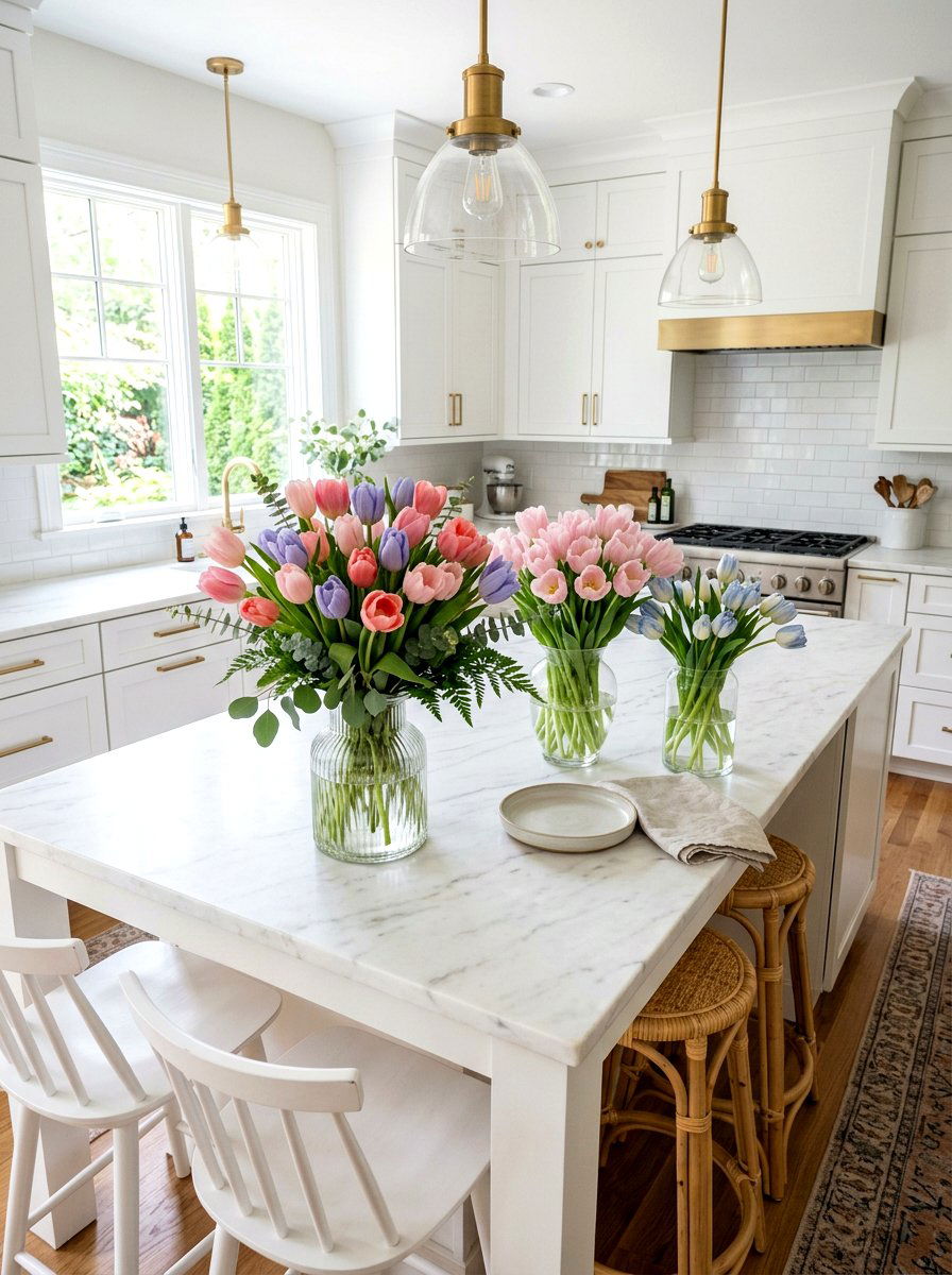 Pastel Tulip Bouquet - 25 Spring Gender Reveal Decor Ideas