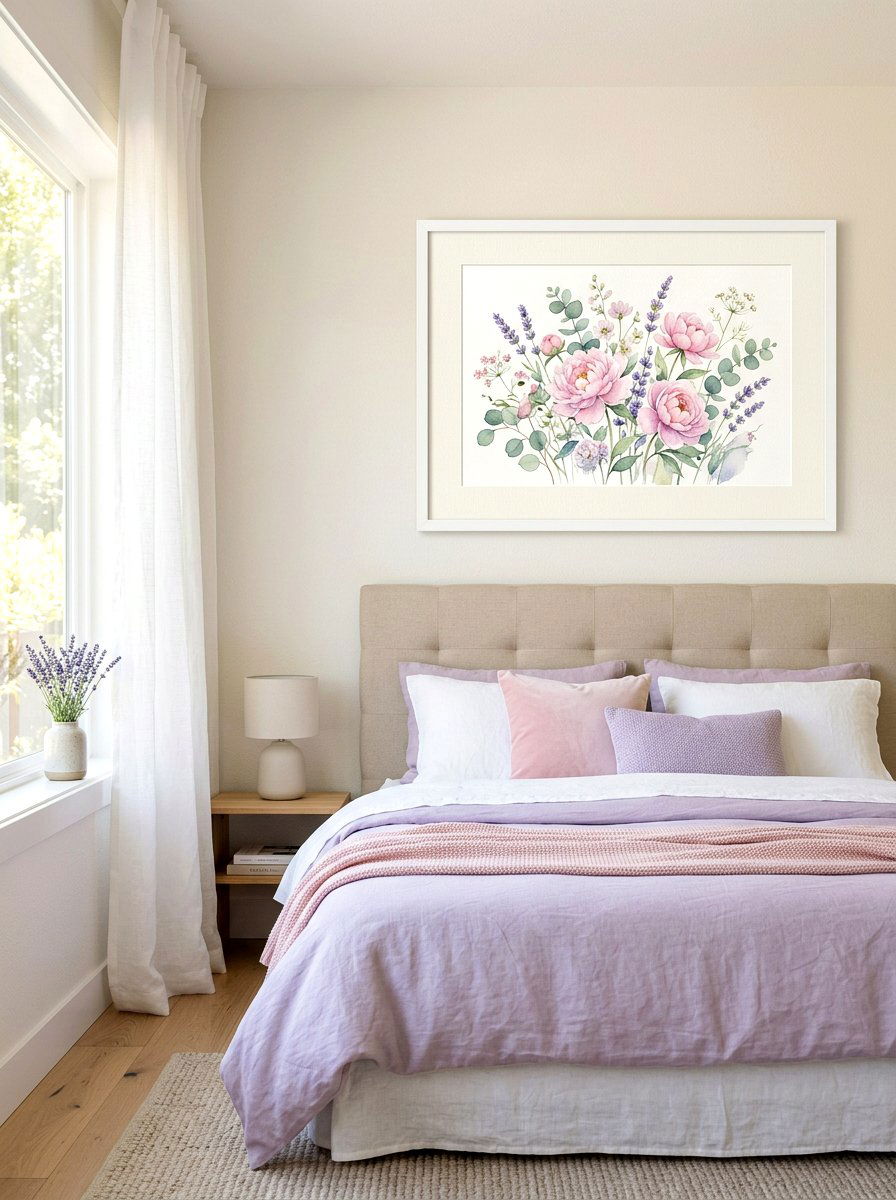 Pastel Watercolor Flower - 25 Spring Printable Art Ideas