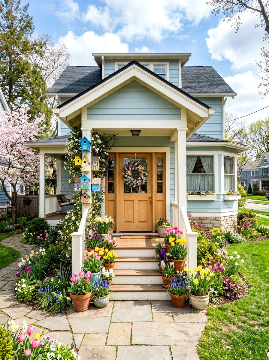 Pastel Wildflower Initial Wreath - 25 Spring Initial Wreath Ideas