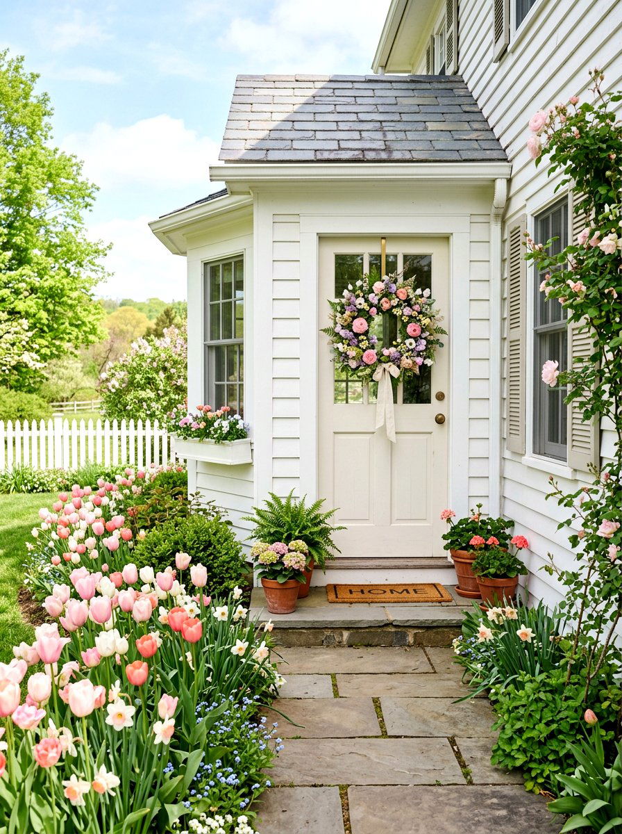 Pastel Wildflower Wreath - 25 Spring Wildflower Wreath Ideas