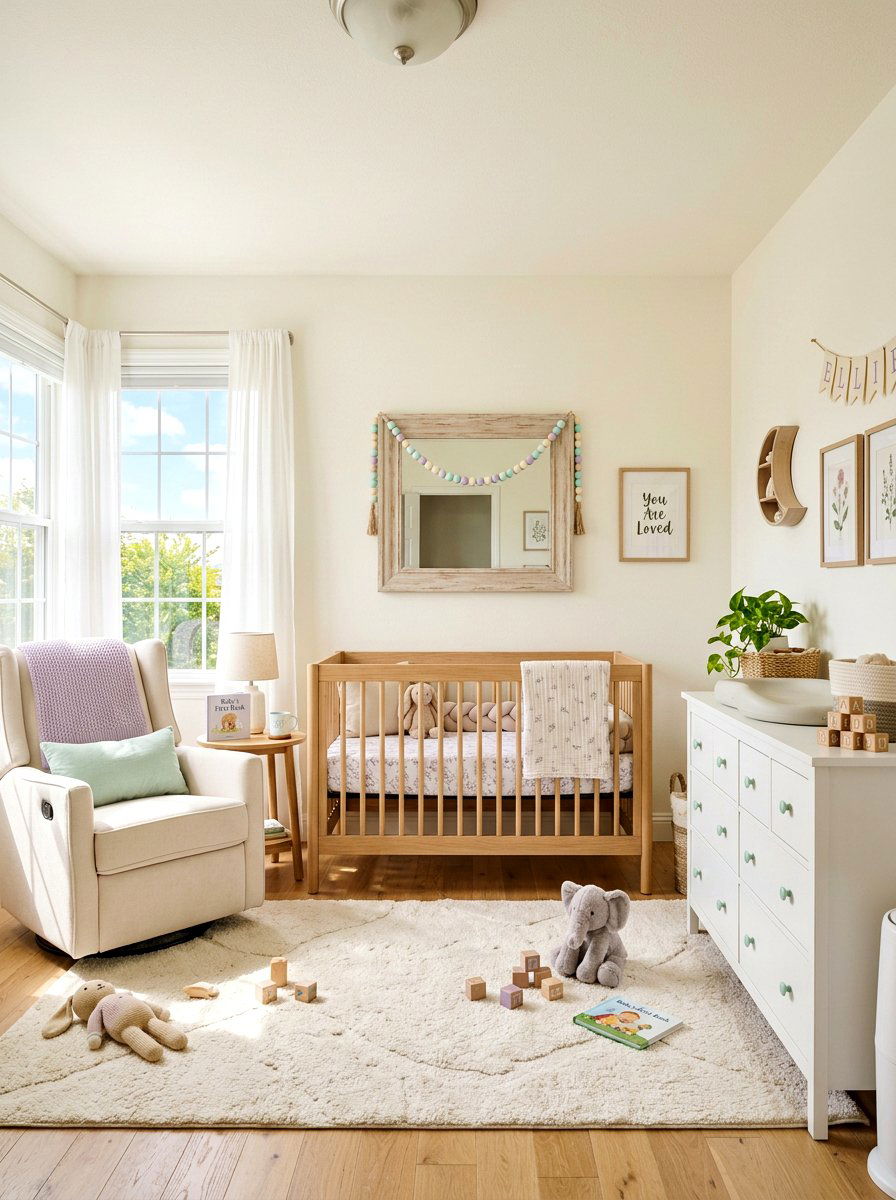 Pastel bead garland - 25 Spring Wooden Bead Garland Ideas