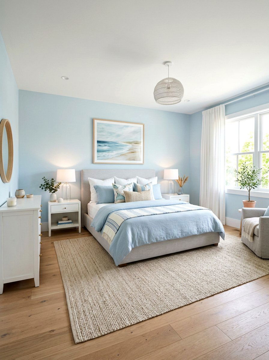 Pastel blue master bedroom - 25 Spring Master Bedroom Decor Ideas