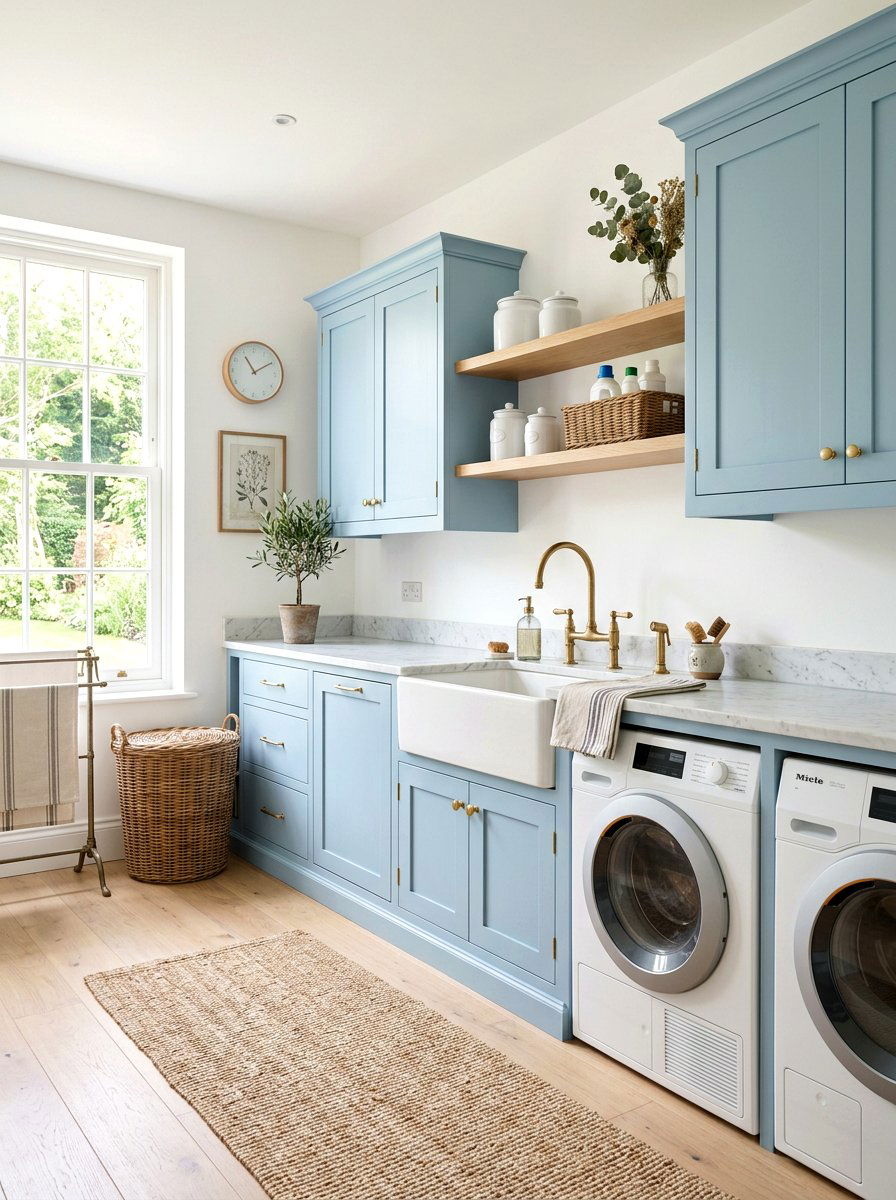 Pastel cabinets - 25 Spring Laundry Room Decor Ideas