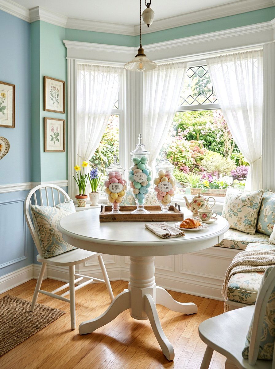 Pastel egg apothecary jar - 25 Spring Apothecary Jar Decor Ideas