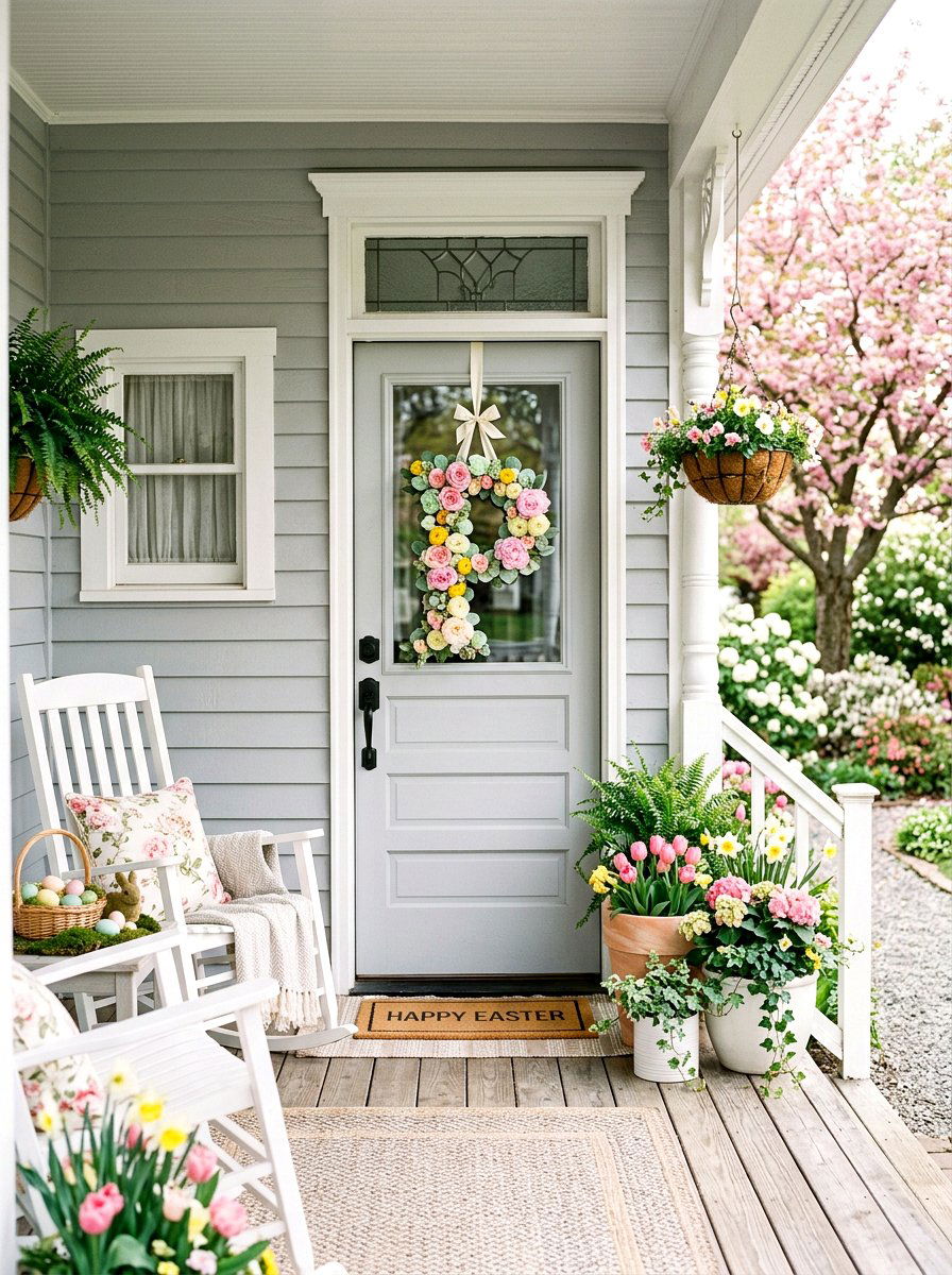 Pastel floral monogram - 25 Spring Letter Wreath Ideas