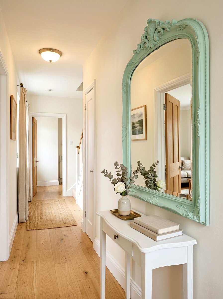 Pastel mirror frame - 25 Spring Mirror Decor Ideas