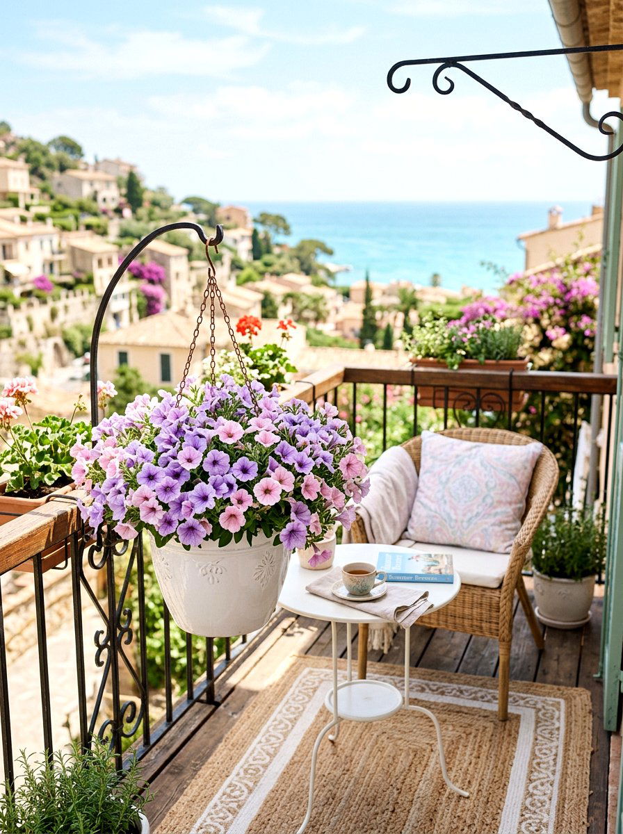 Pastel petunia container - 25 Spring Container Garden Ideas