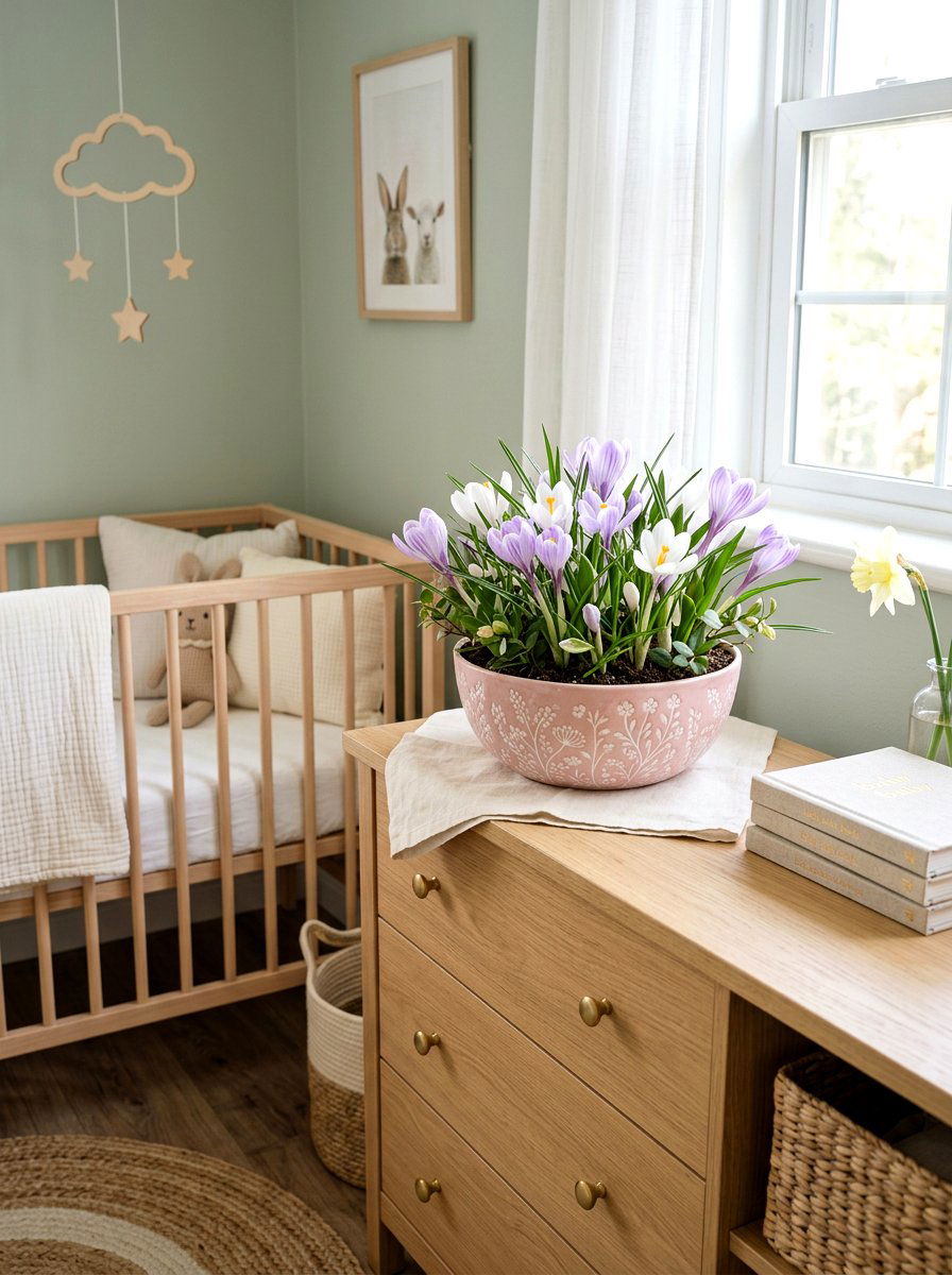 Pastel spring crocus arrangement - 25 Spring Crocus Bowl Ideas