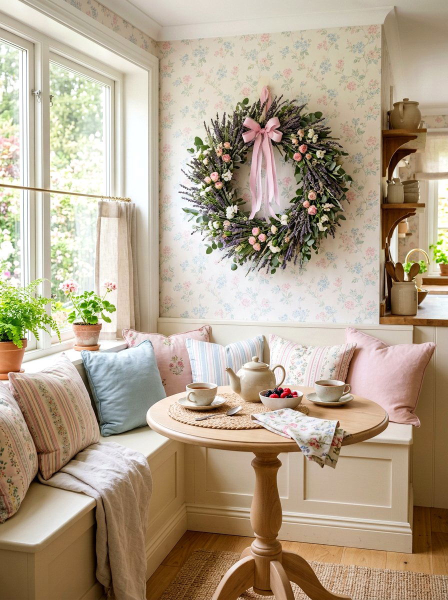 Pastel spring lavender wreath - 25 Spring Lavender Wreath Ideas