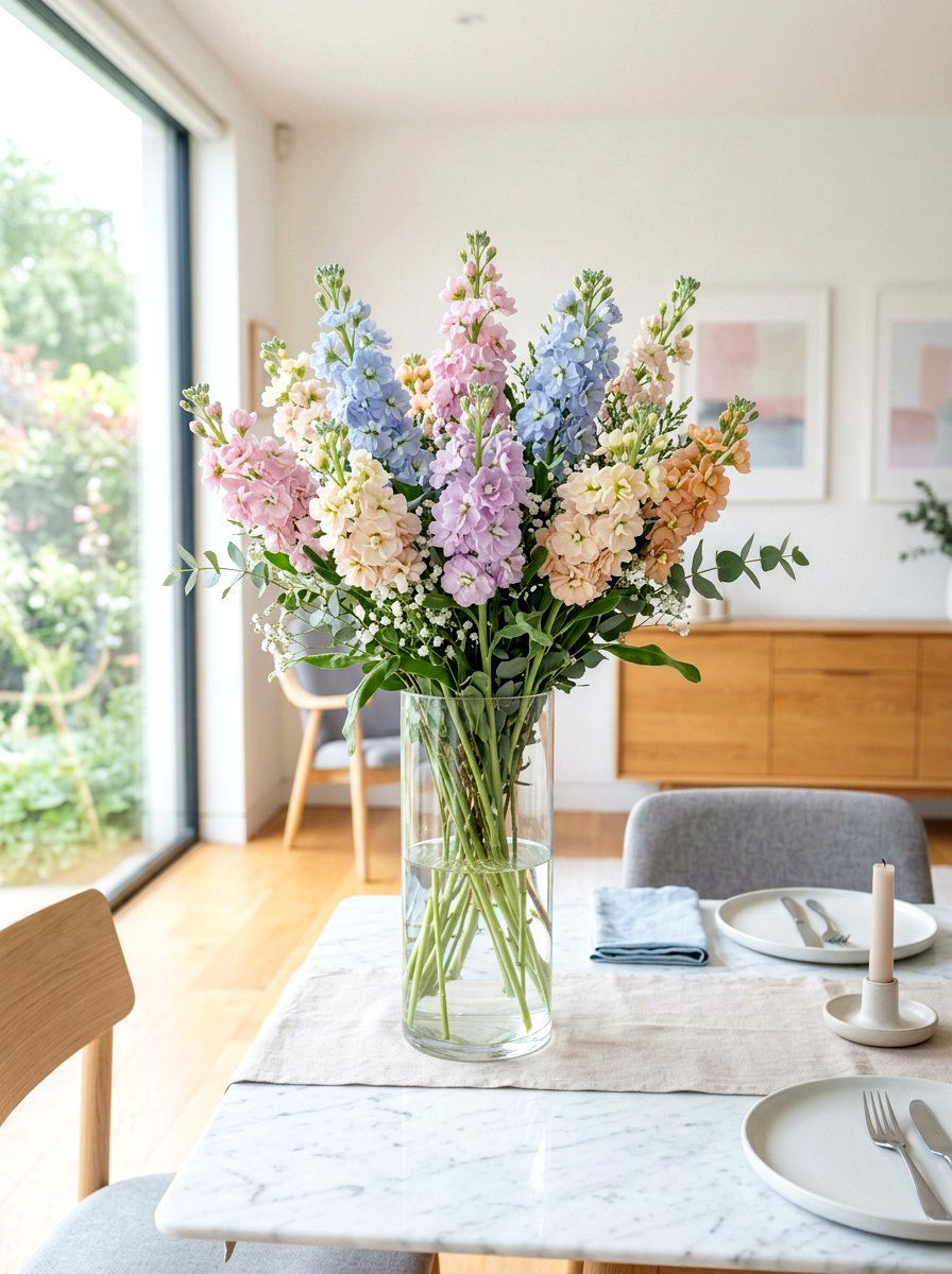 Pastel stock flower arrangement - 25 Spring Stock Flower Ideas