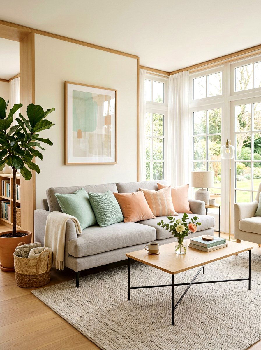 Pastel throw pillows - 25 Spring Budget Decor Ideas