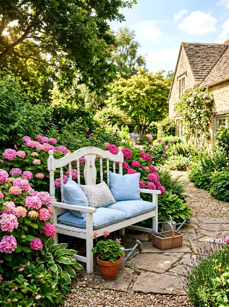 Patio Bench Repurposed Headboard - 25 Spring Upcycled Furniture Ideas