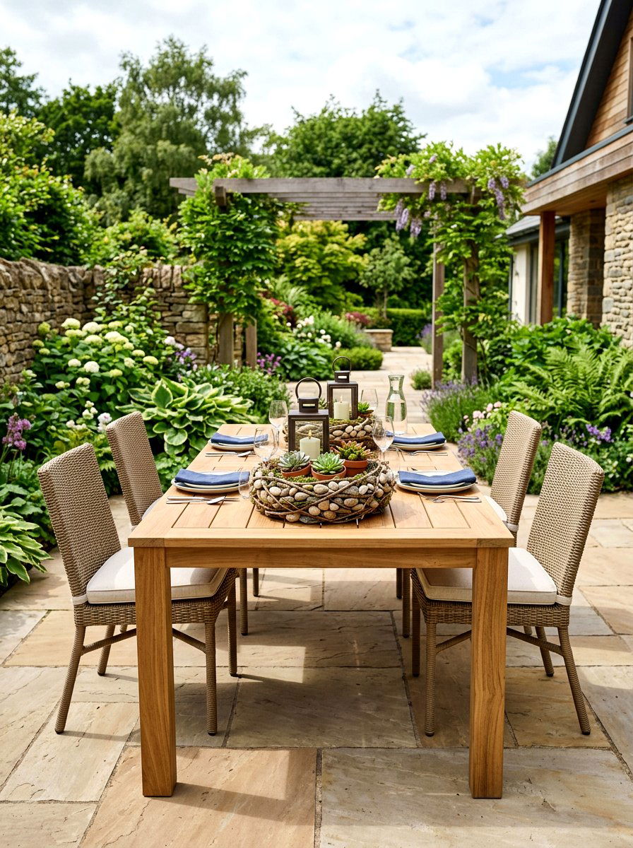 Patio Dining Table Arrangement - 25 Spring Bird Nest Decor Ideas