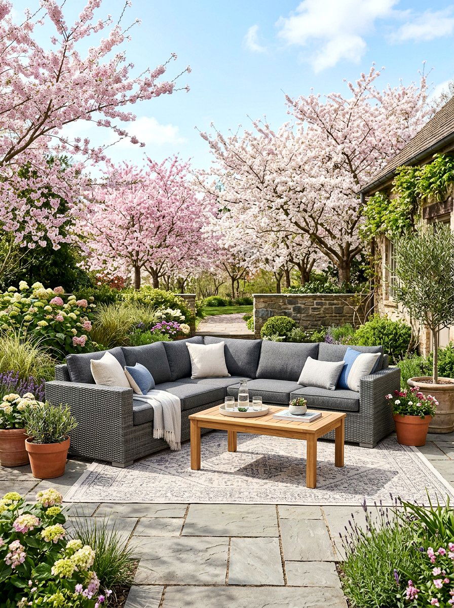 Patio Furniture Set - 25 Spring Backyard Decor Ideas