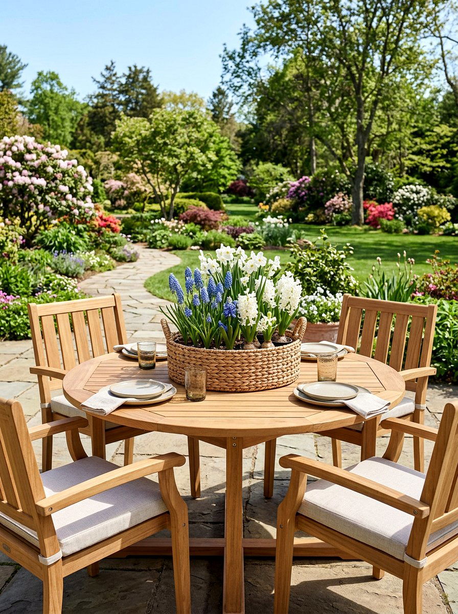 Patio Table Hyacinth Basket - 25 Spring Hyacinth Basket Decor Ideas