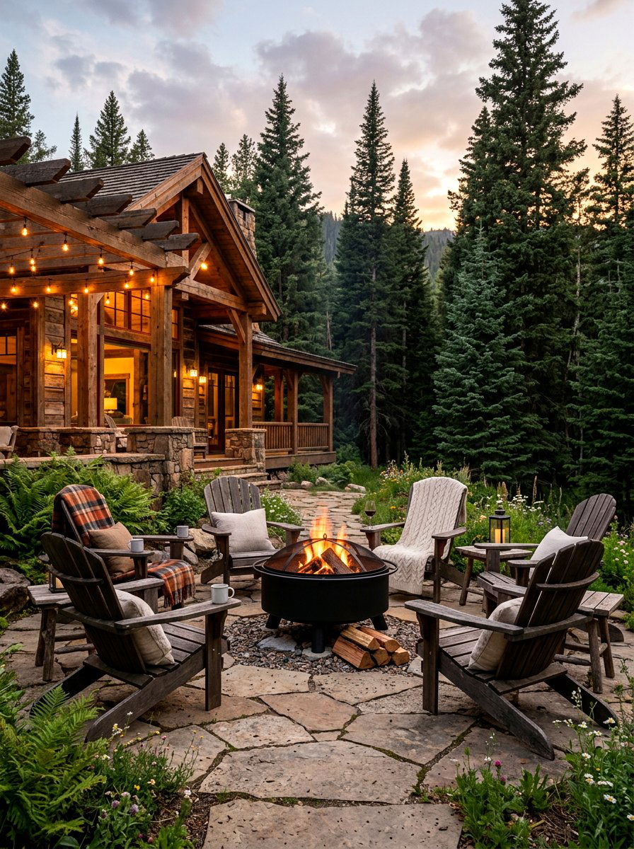 Patio fire pit - 25 Patio Spring Decor Ideas