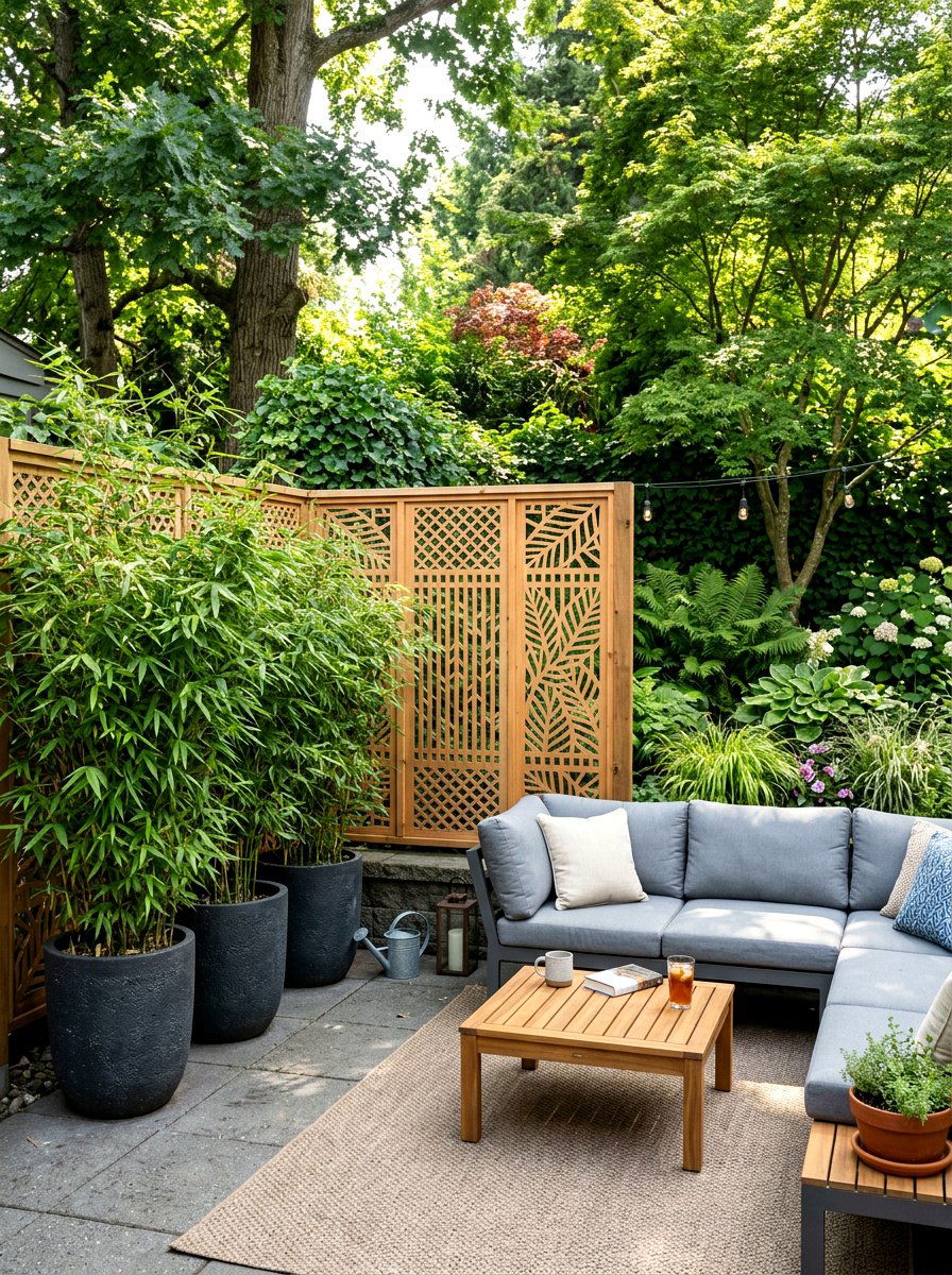 Patio privacy screen - 25 Patio Spring Decor Ideas