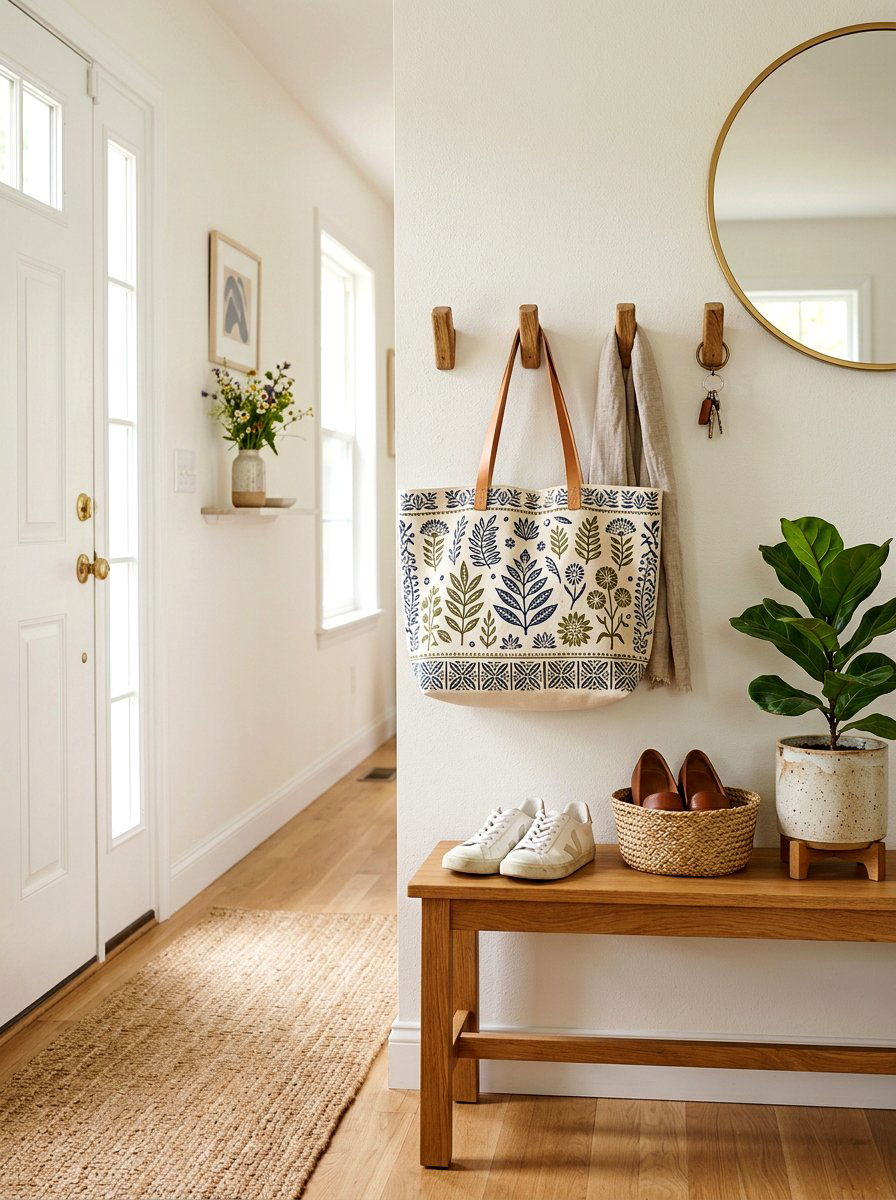 Patterned Stamped Tote Bag - 25 Spring Stamped Decor Ideas