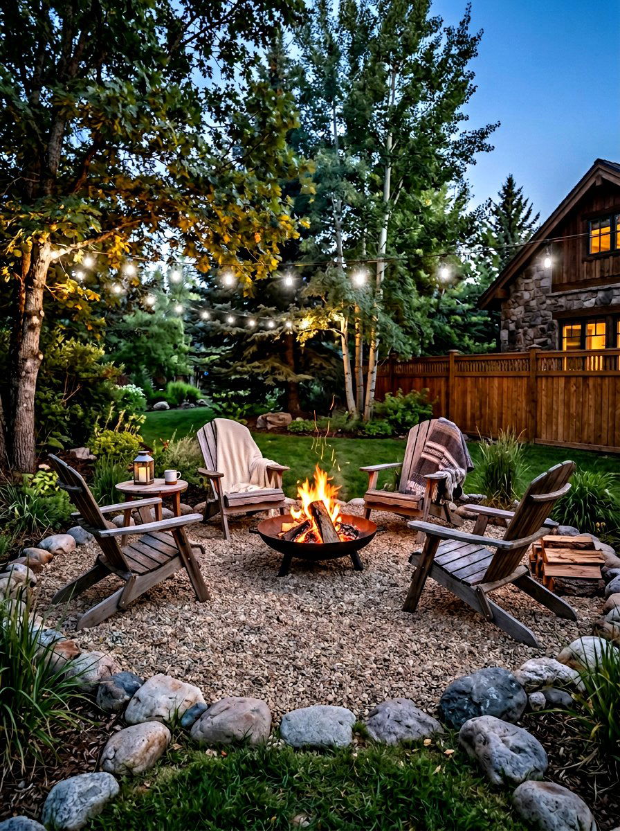 Pea Gravel Fire Pit Patio - 25 Spring Fire Pit Area Decor Ideas