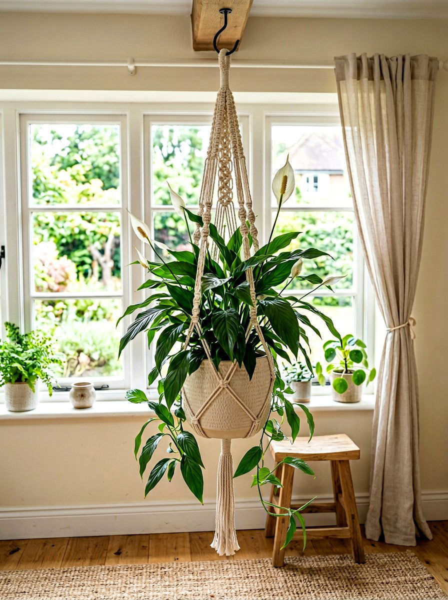 Peace Lily Hanging Basket - 25 Spring Peace Lily Ideas