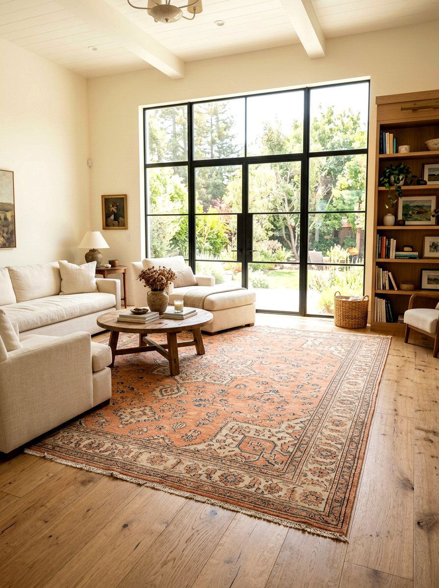 Peach Area Rug - 25 Spring Peach Decor Ideas