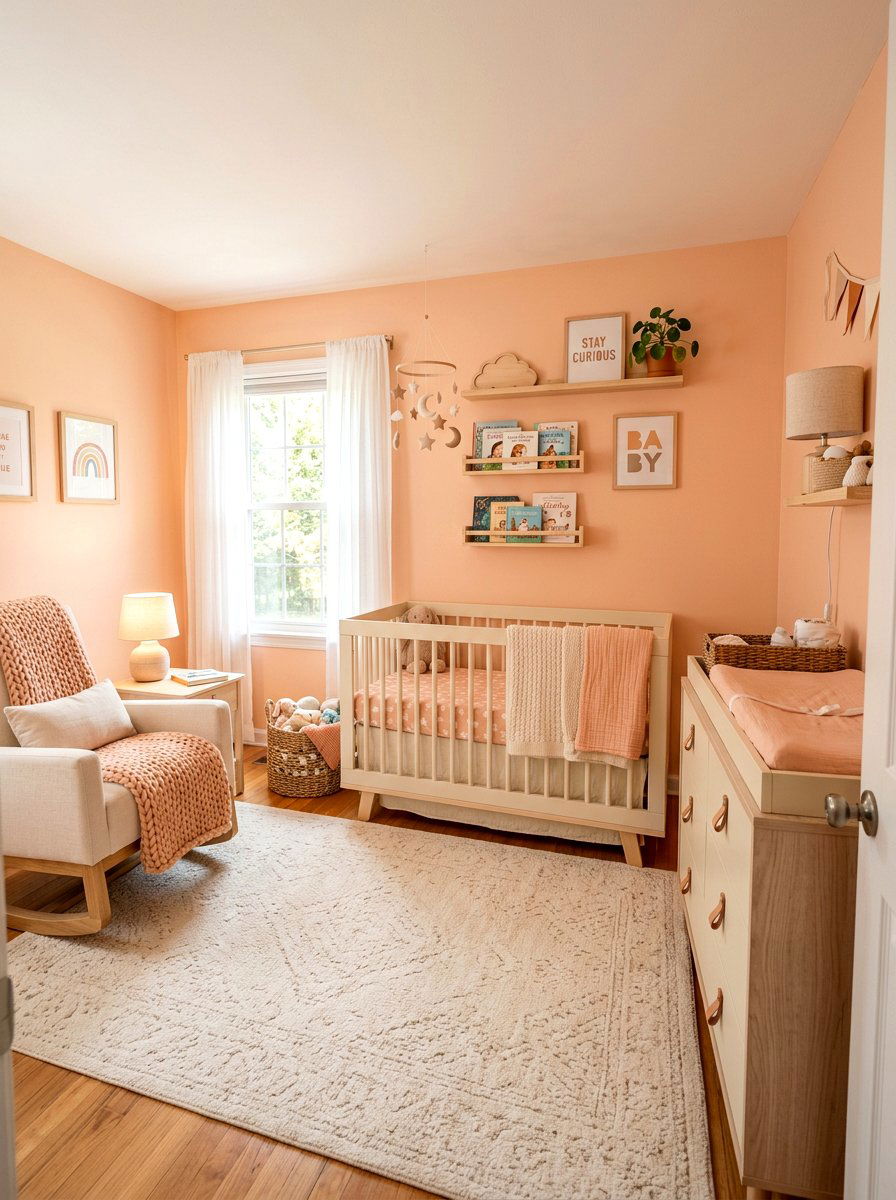 Peach Baby Room Aesthetic - 25 Spring Baby Room Decor Ideas