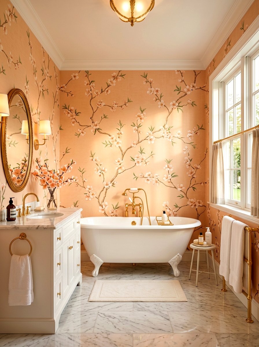 Peach Blossom Wallpaper - 25 Spring Peel and Stick Wallpaper Ideas