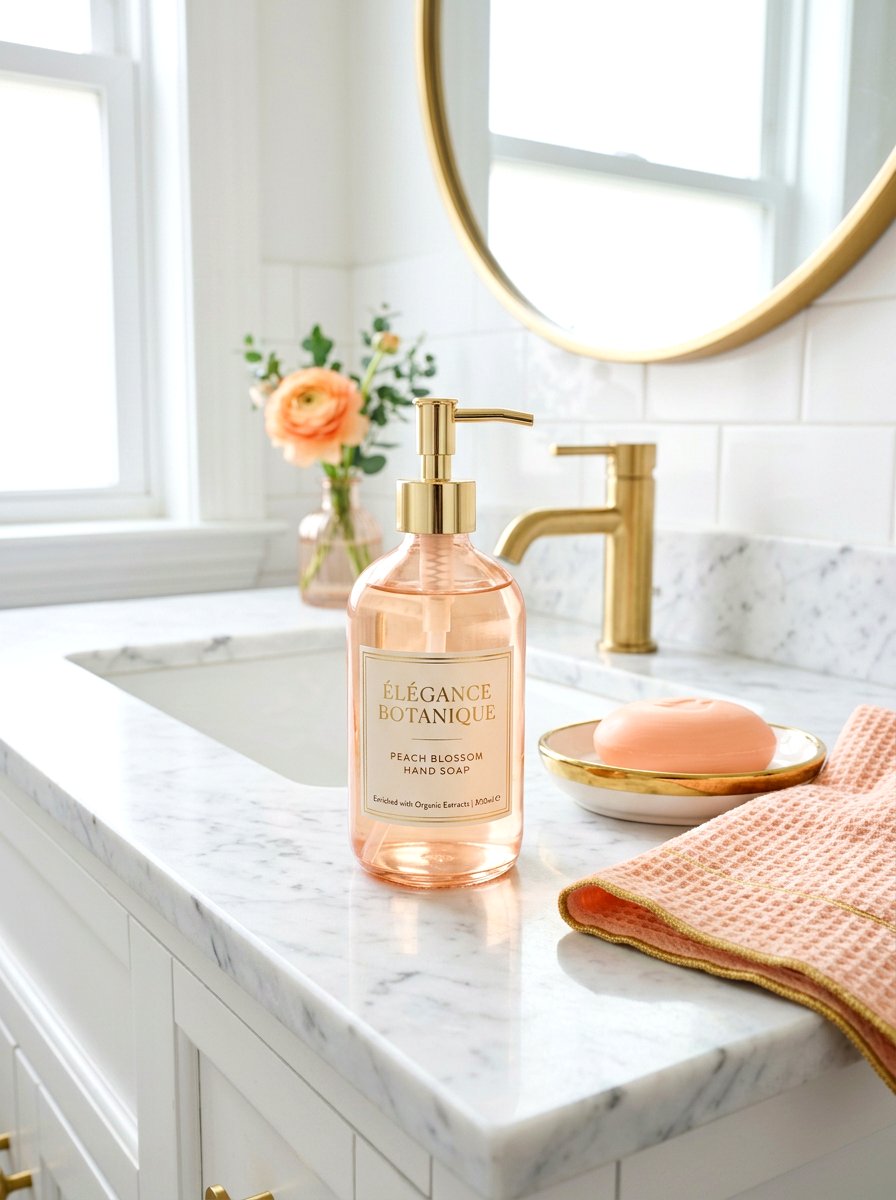 Peach Color Soap Bottle - 25 Spring Soap Dispenser Ideas