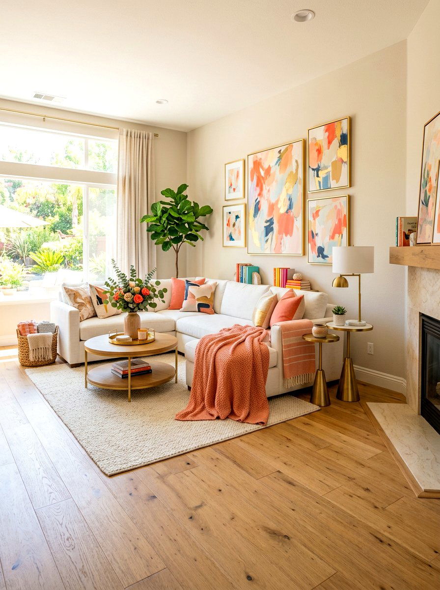 Peach Coral Blanket - 25 Spring Throw Blanket Ideas