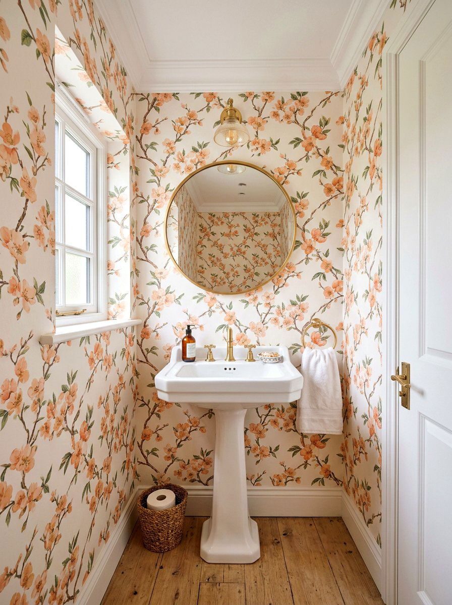 Peach Floral Wallpaper - 25 Spring Peach Decor Ideas