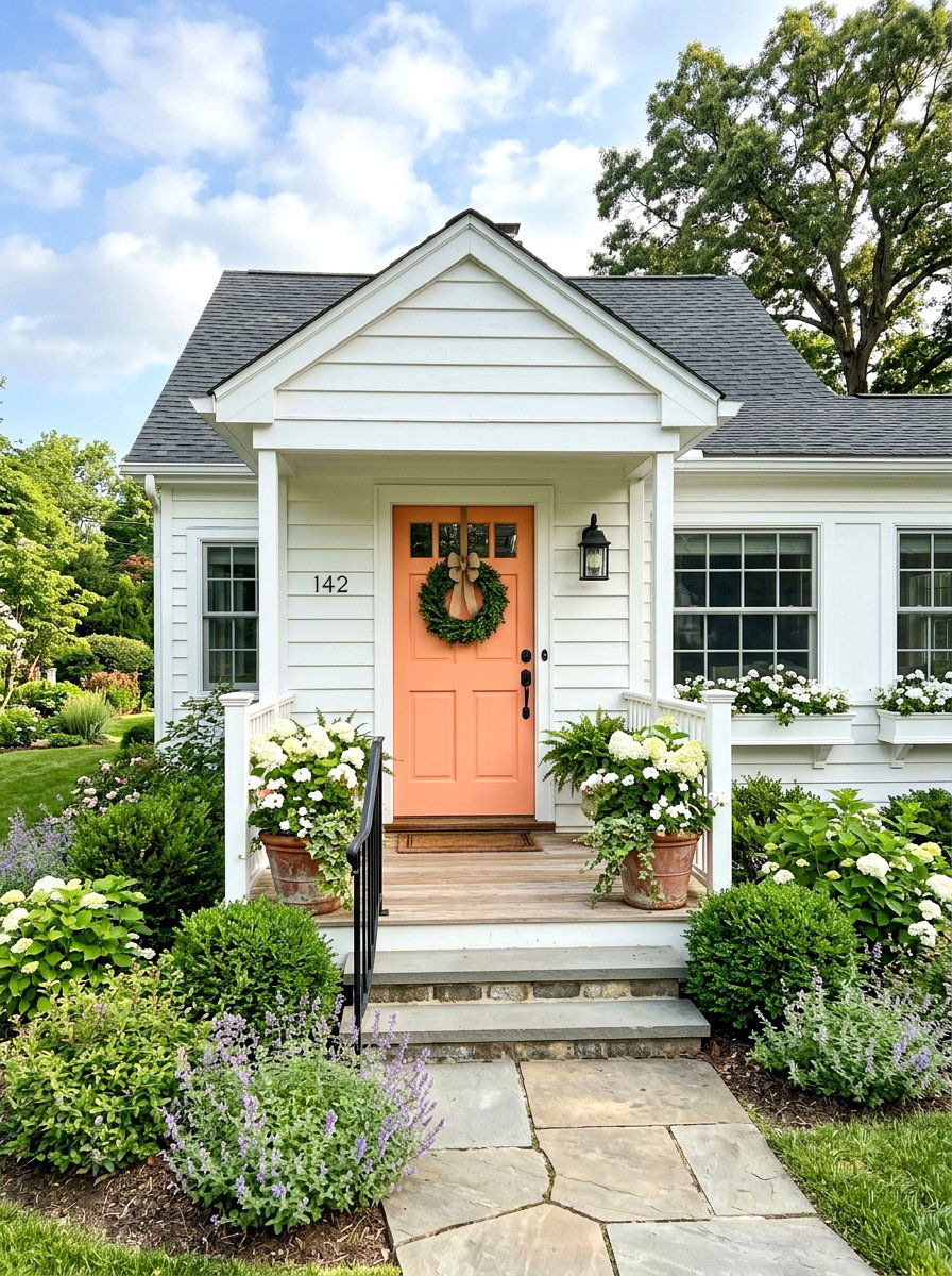 Peach Front Door Paint - 25 Spring Peach Decor Ideas