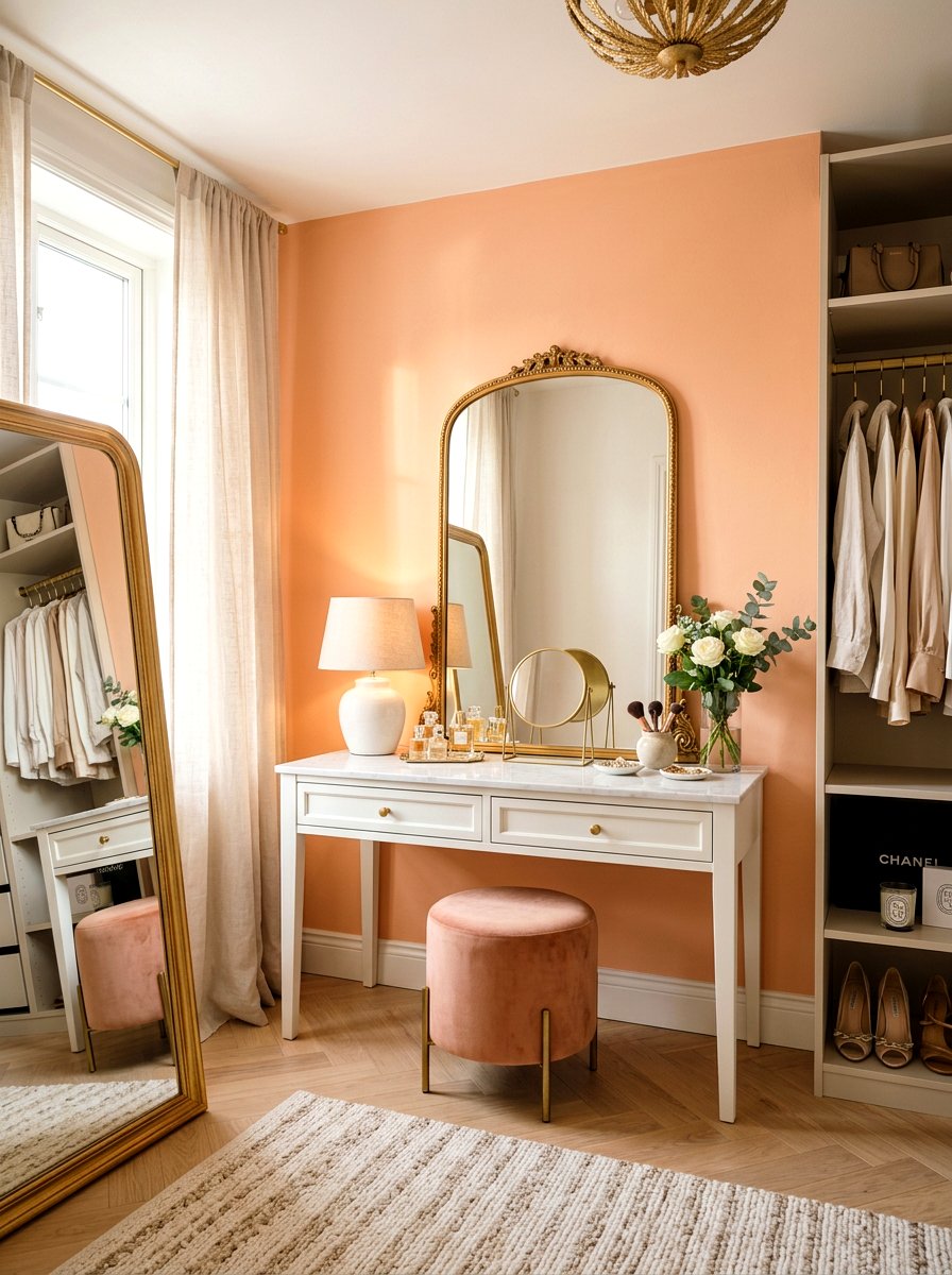 Peach Fuzz Accent Wall - 25 Spring Accent Wall Ideas